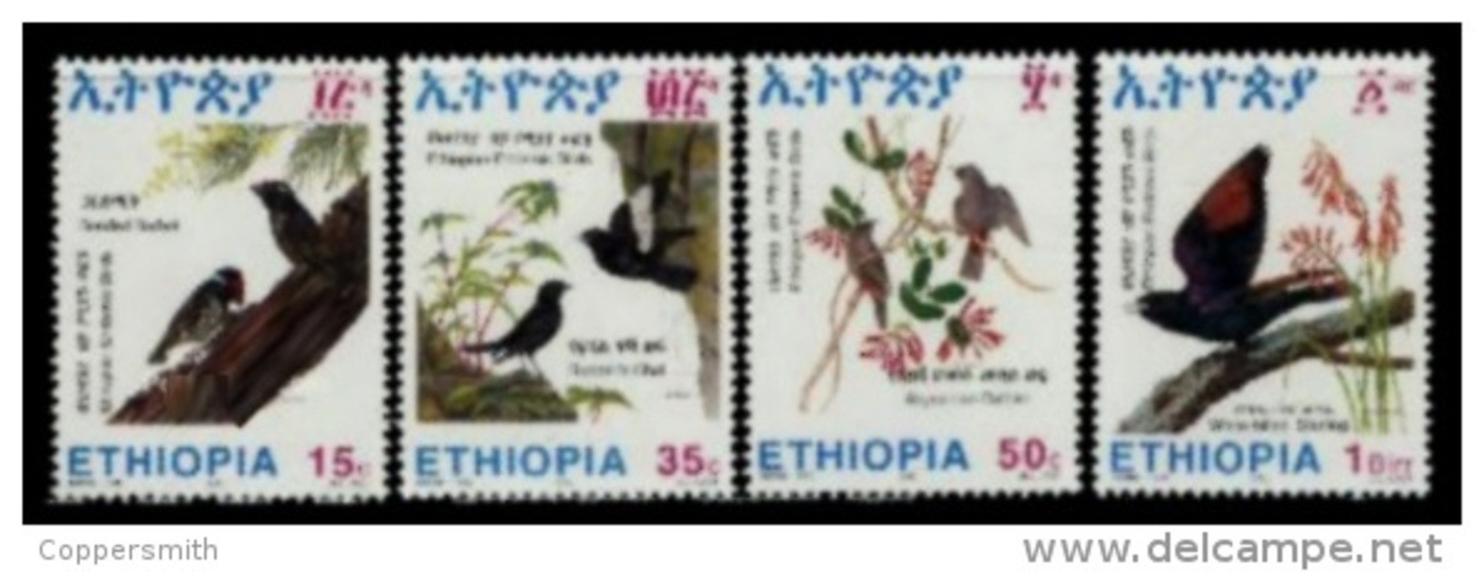 (344) Ethiopia / Ethiopie  Birds / Oiseaux / Vögel / Vogels / 1993   ** / Mnh  Michel 1427-30 - Ethiopie