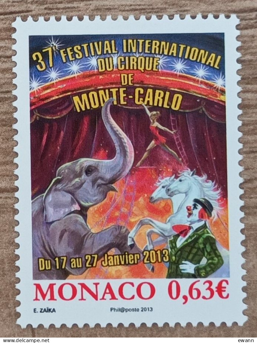 Monaco - YT N°2858 - 37e Festival International Du Cirque De Monte Carlo - 2013 - Neuf - Unused Stamps