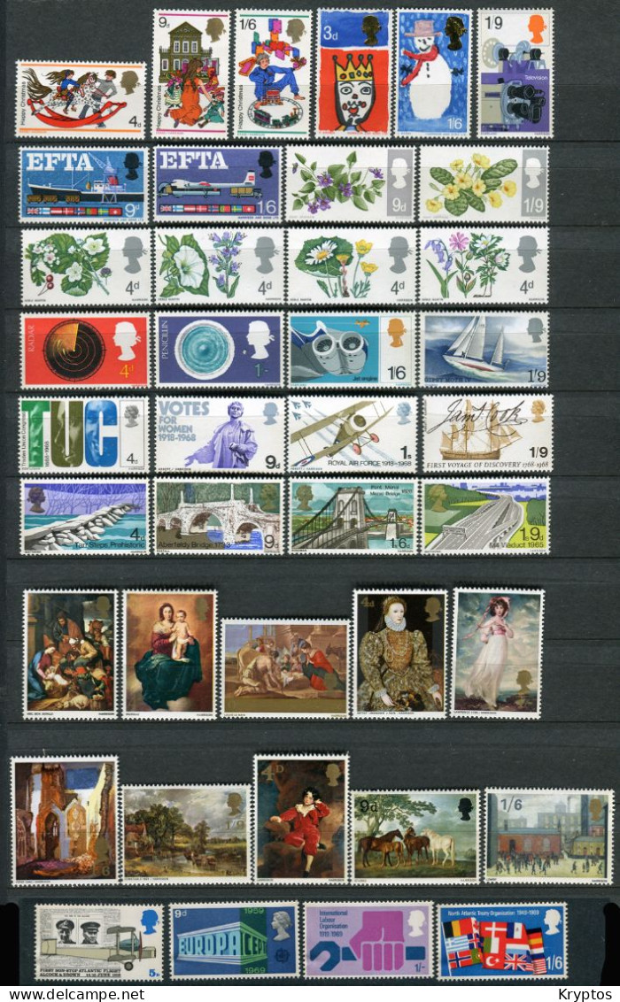 Great Britain. 2 Pages With 108 MINT (NH)** Stamps - Verzamelingen