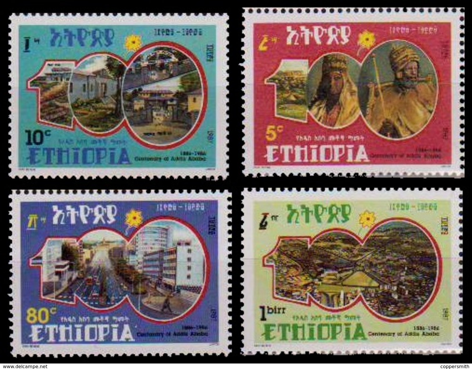 (305) Ethiopia / Ethiopie  Addis Abeba Jubilee  ** / Mnh  Michel 1271-74 - Ethiopia