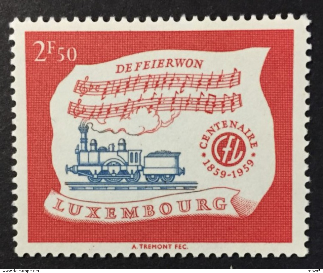 1959 Luxembourg - Centenary Of The Luxembourg Railways - Railroads - Unused - Neufs