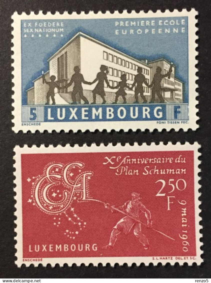 1960 Luxembourg - Schuman Plan And European School - Unused - Neufs