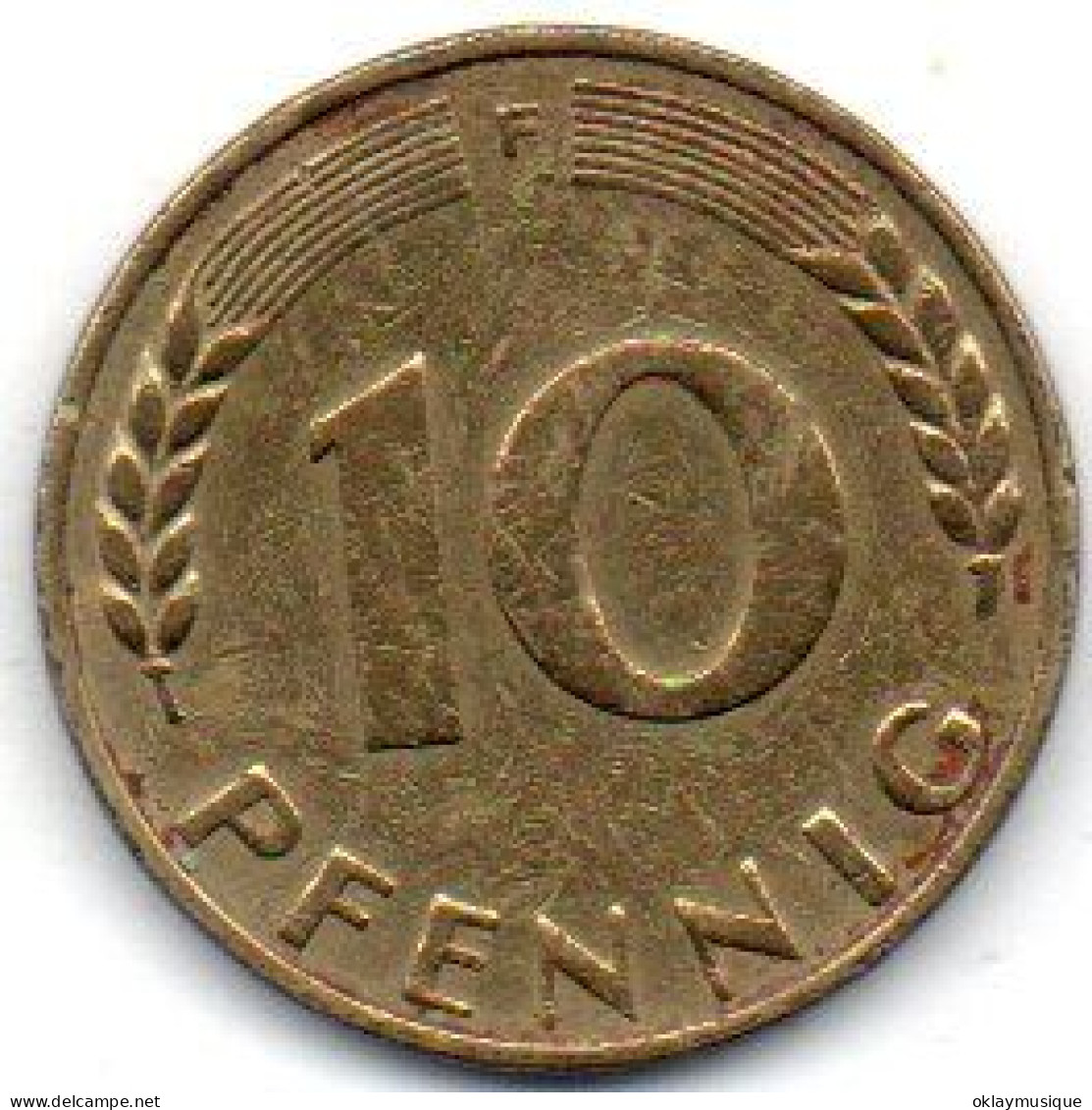 10 Pfennig 1950J - Danimarca