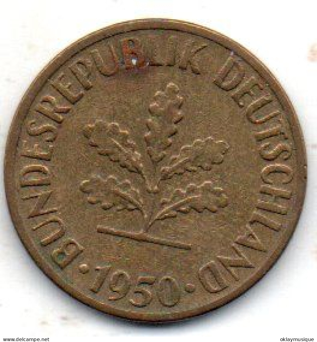 10 Pfennig 1950J - Dänemark