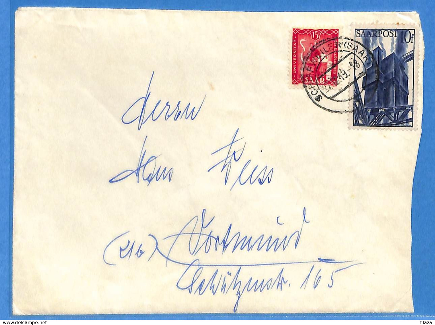 Saar - 1949 - Lettre De Schiffweiler - G31852 - Storia Postale