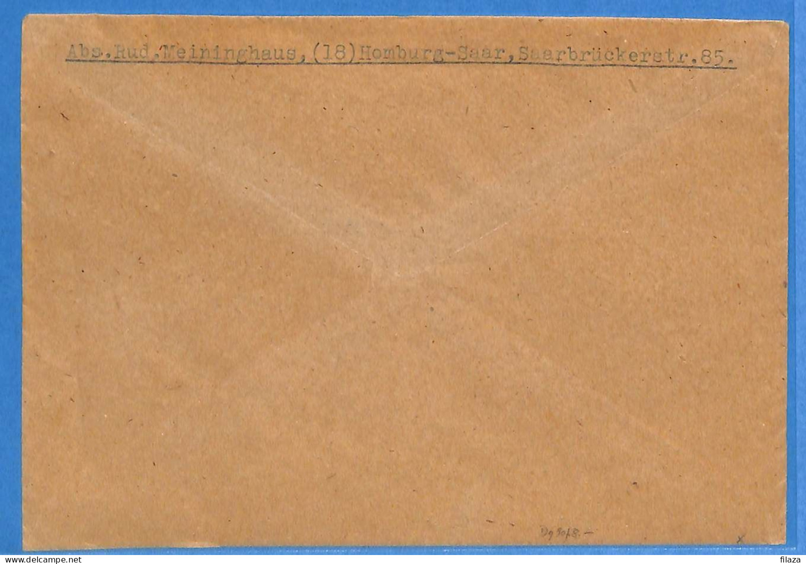 Saar - 1947 - Lettre De Homburg - G31848 - Briefe U. Dokumente