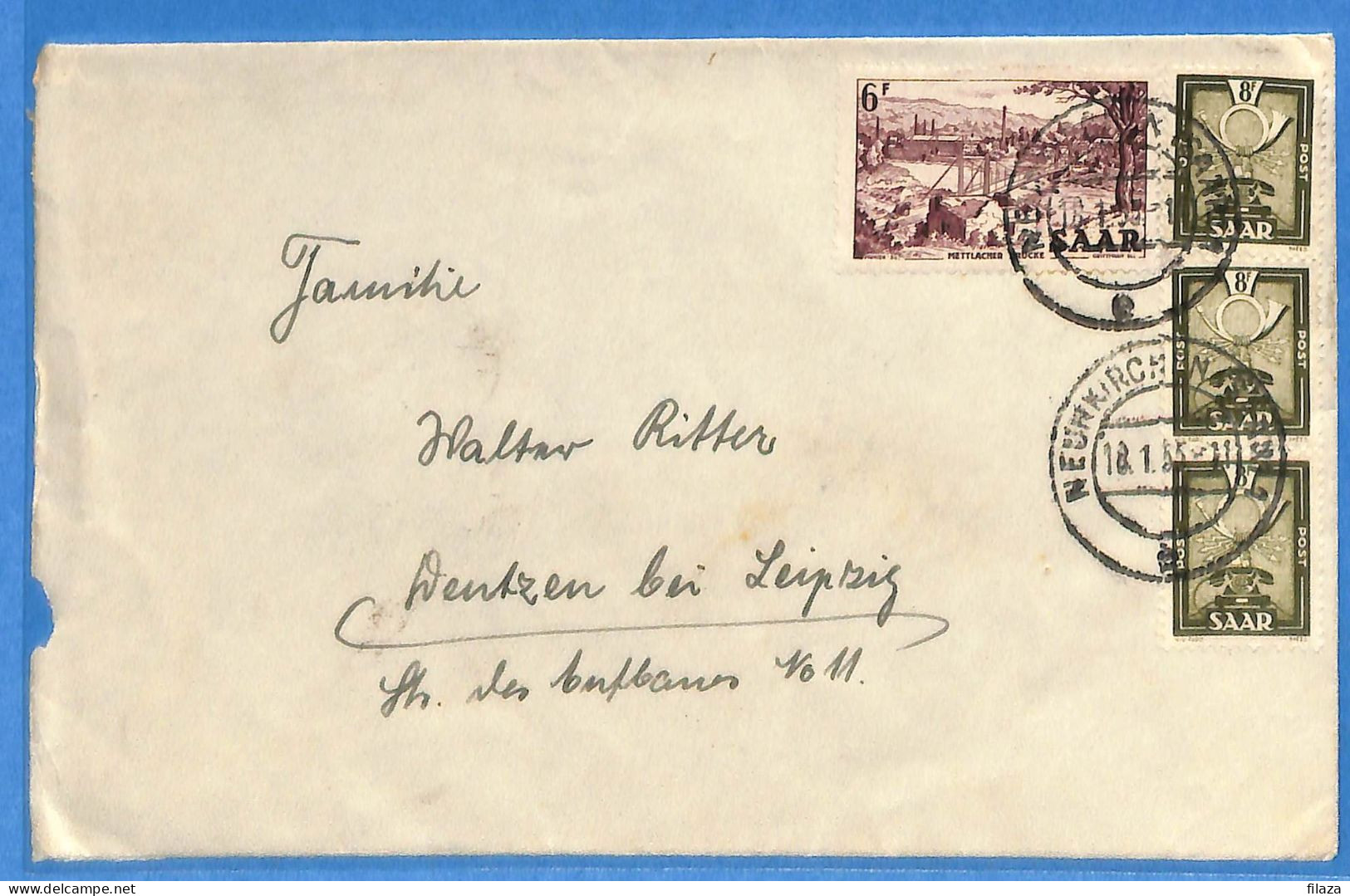 Saar - 1955 - Lettre De Neunkirchen - G31836 - Storia Postale