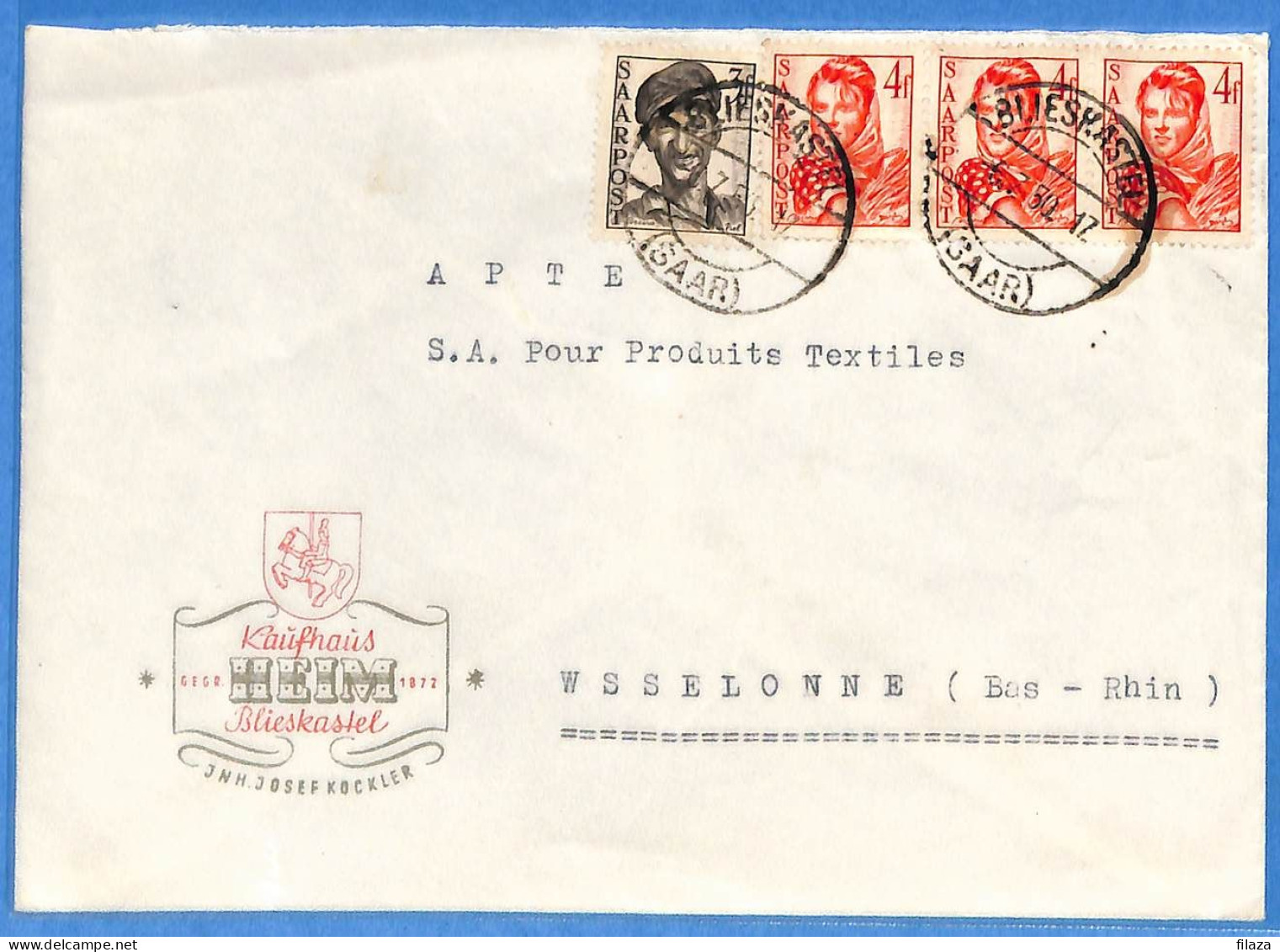 Saar - 1950 - Lettre De Blieskastel - G31828 - Covers & Documents