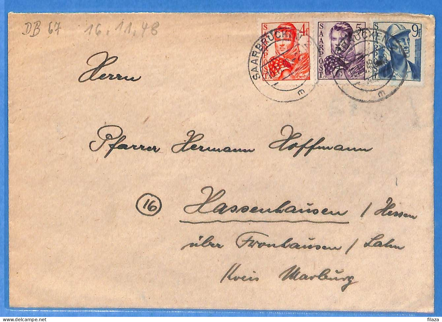 Saar - 1948 - Lettre De Saarbrücken - G31825 - Briefe U. Dokumente