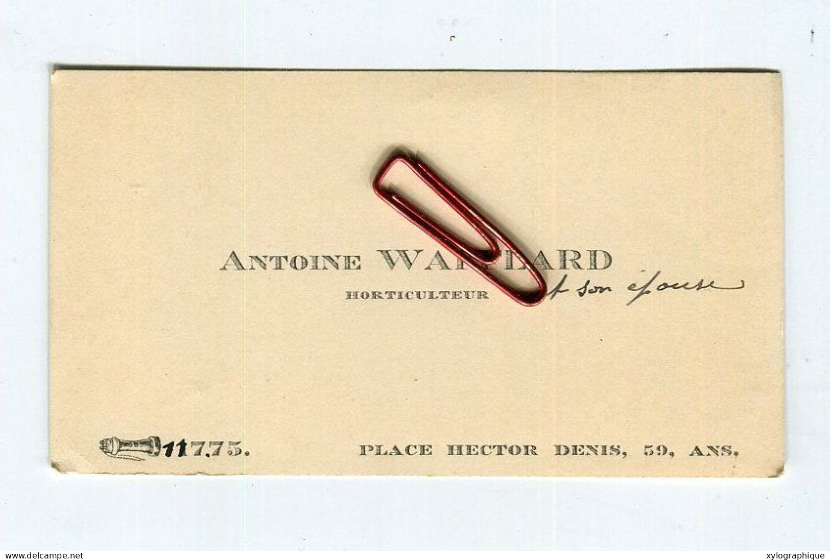 ANS (Liège) - Carte De Visite 1930, Voir Verso, Antoine Wafflard Horticulteur Place Hector Denis Famille Gérardy Warland - Cartes De Visite