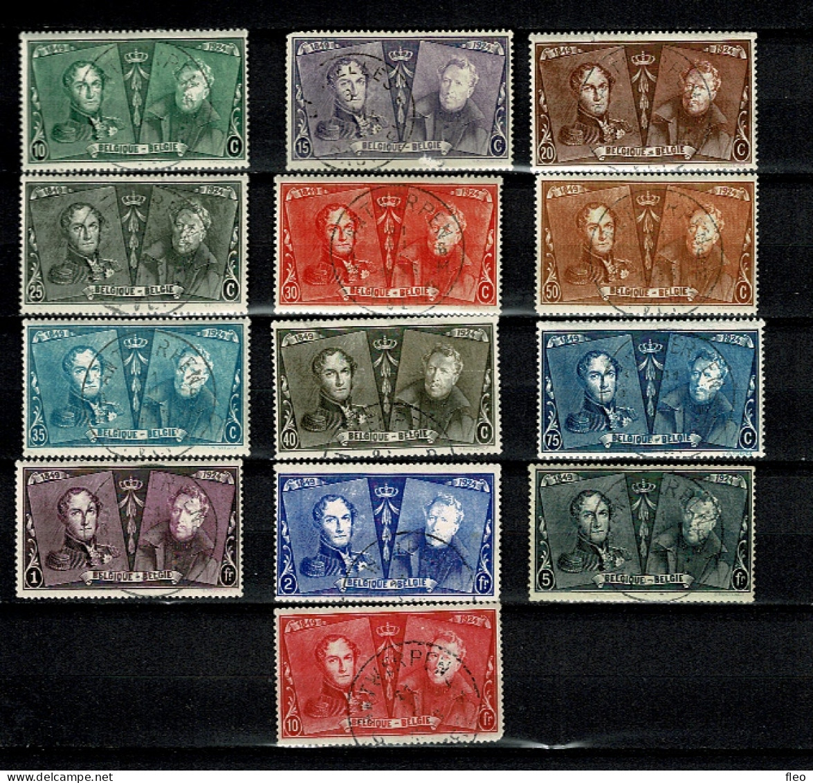1925 221/233° (mooie Ronde Stempel)  75e Anniversaire Premier Timbre Belge - Léopold Ier Et Albert Ier - Used Stamps