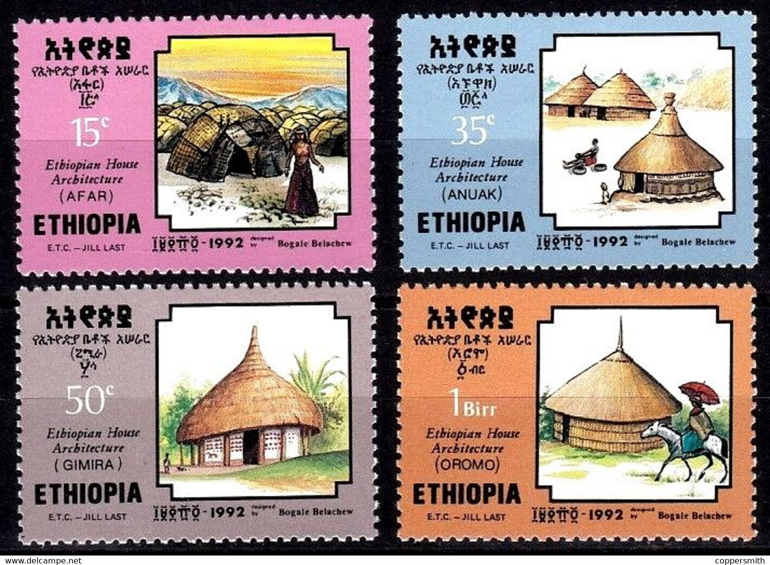 (340) Ethiopia / Ethiopie  Houses / Architecture / Edifices / Häuser  ** / Mnh  Michel 1413-16 - Etiopia