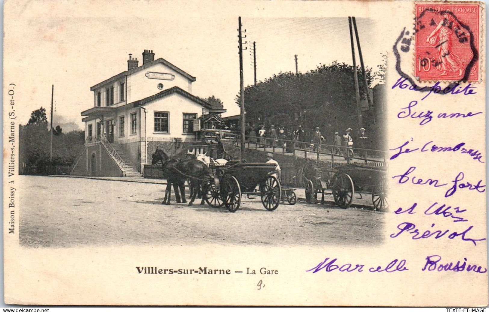 94 VILLIERS SUR MARNE - La Gare.  - Villiers Sur Marne
