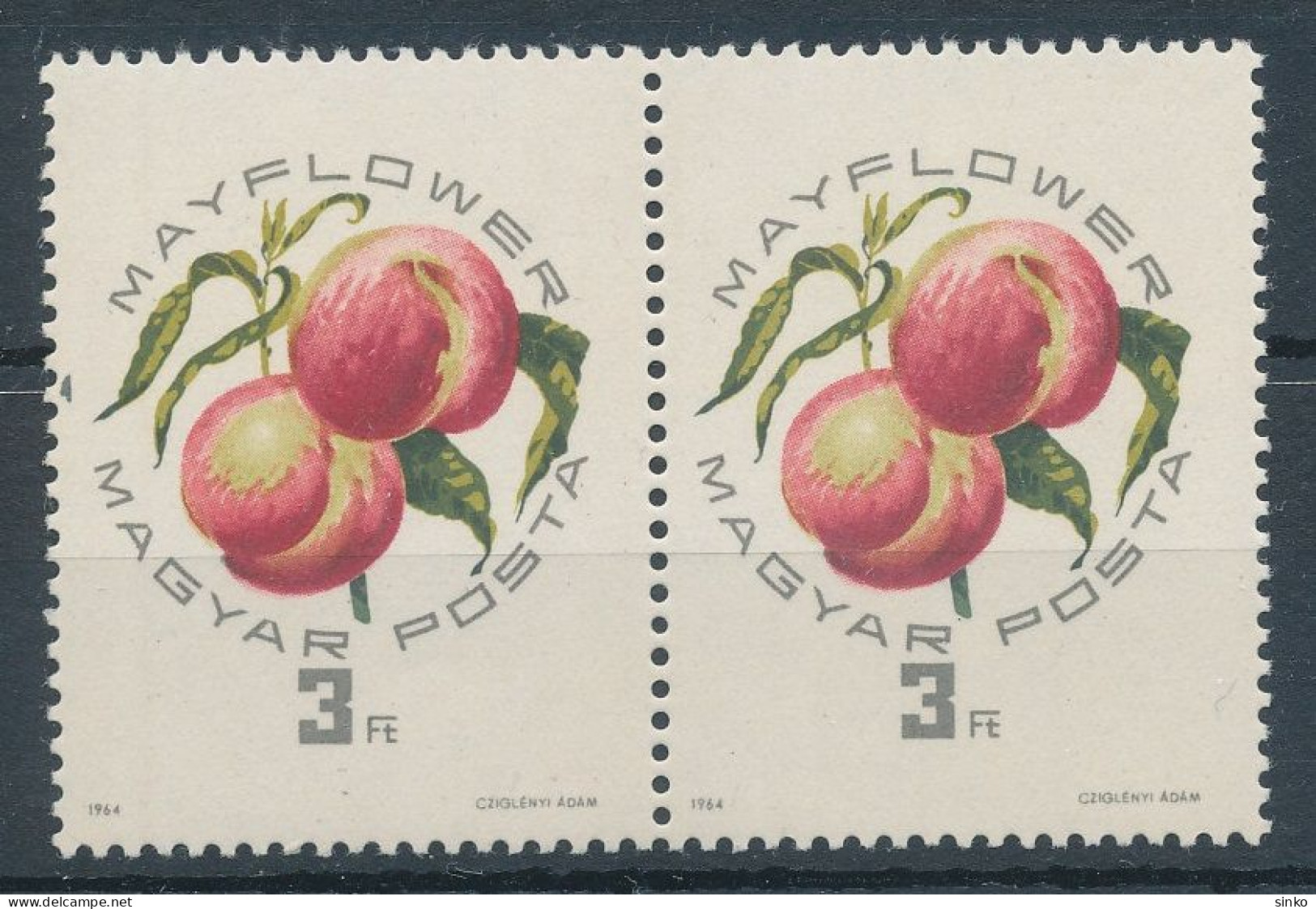 1964. Hungarian Types Of Peaches - Misprint - Variedades Y Curiosidades