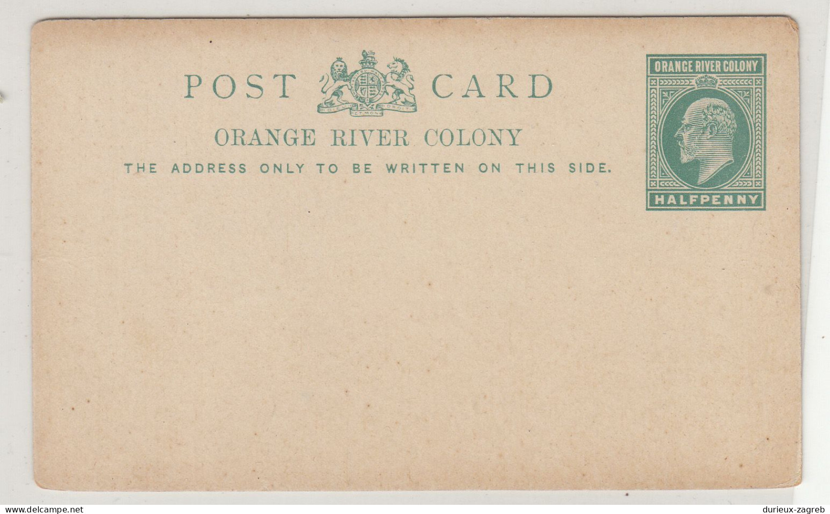Orange River Colony Old KEVII Postal Stationery Postcard Not Posted B240401 - Estado Libre De Orange (1868-1909)