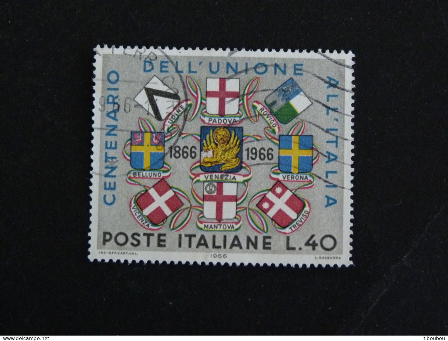 ITALIE ITALIA YT 944 OBLITERE - CENTENAIRE INTEGRATION DE LA VENETIE ET DE MANTOUE - 1961-70: Gebraucht