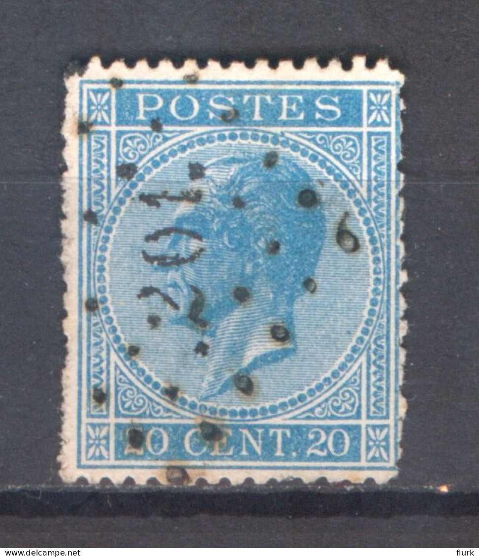 België OCB18 Gestempeld Pt201 Lille - St-Hubert COBA €15 - 1865-1866 Profiel Links