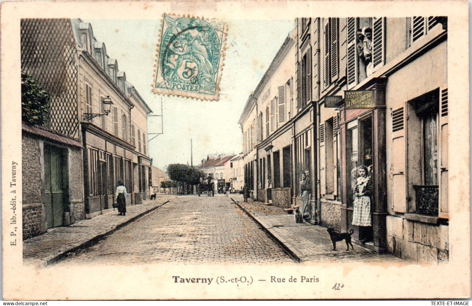 95 TAVERNY - Vue De La Rue De Paris  - Taverny