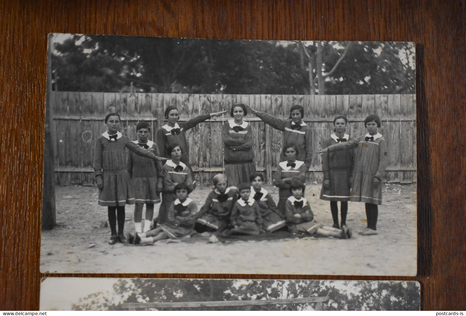 Photo 2x Romania Educatie Fizica Serbare Elevi Romani 1928 - Autres & Non Classés