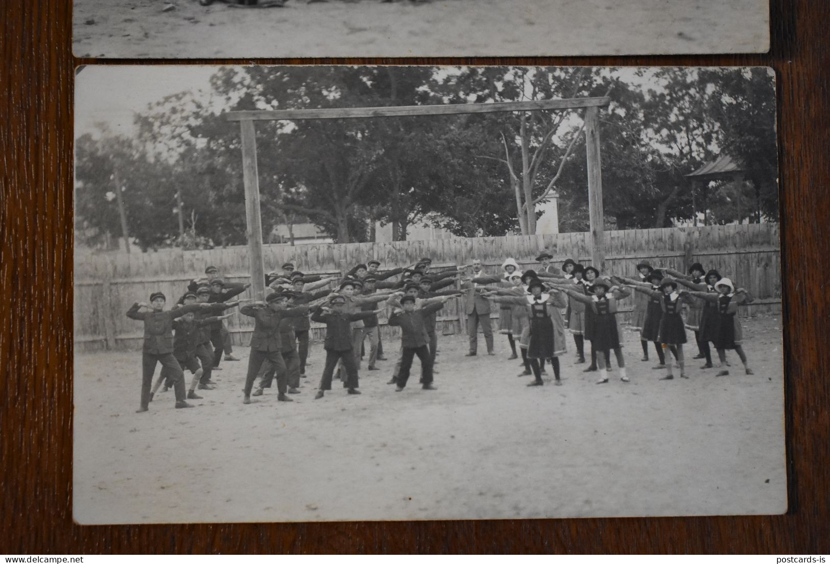 Photo 2x Romania Educatie Fizica Serbare Elevi Romani 1928 - Autres & Non Classés