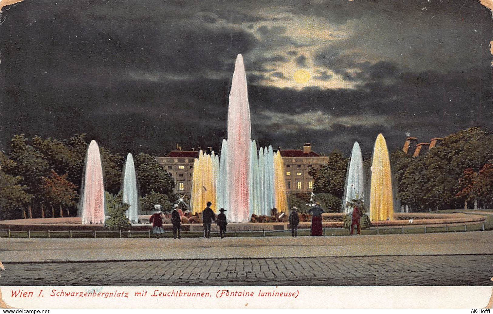 Wien I. Schwarzenbergplatz Mit Leuchtbrunnen. (Fontaine Lumineuse) - Wien Mitte
