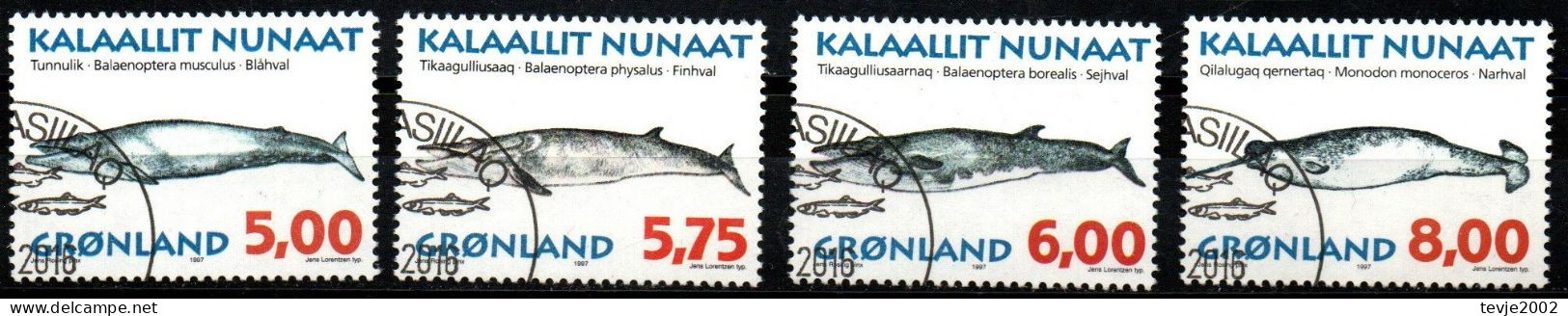 Grönland 1997 - Mi.Nr. 305 - 308 Y - Gestempelt Used - Tiere Animals Wale Whales - Usados