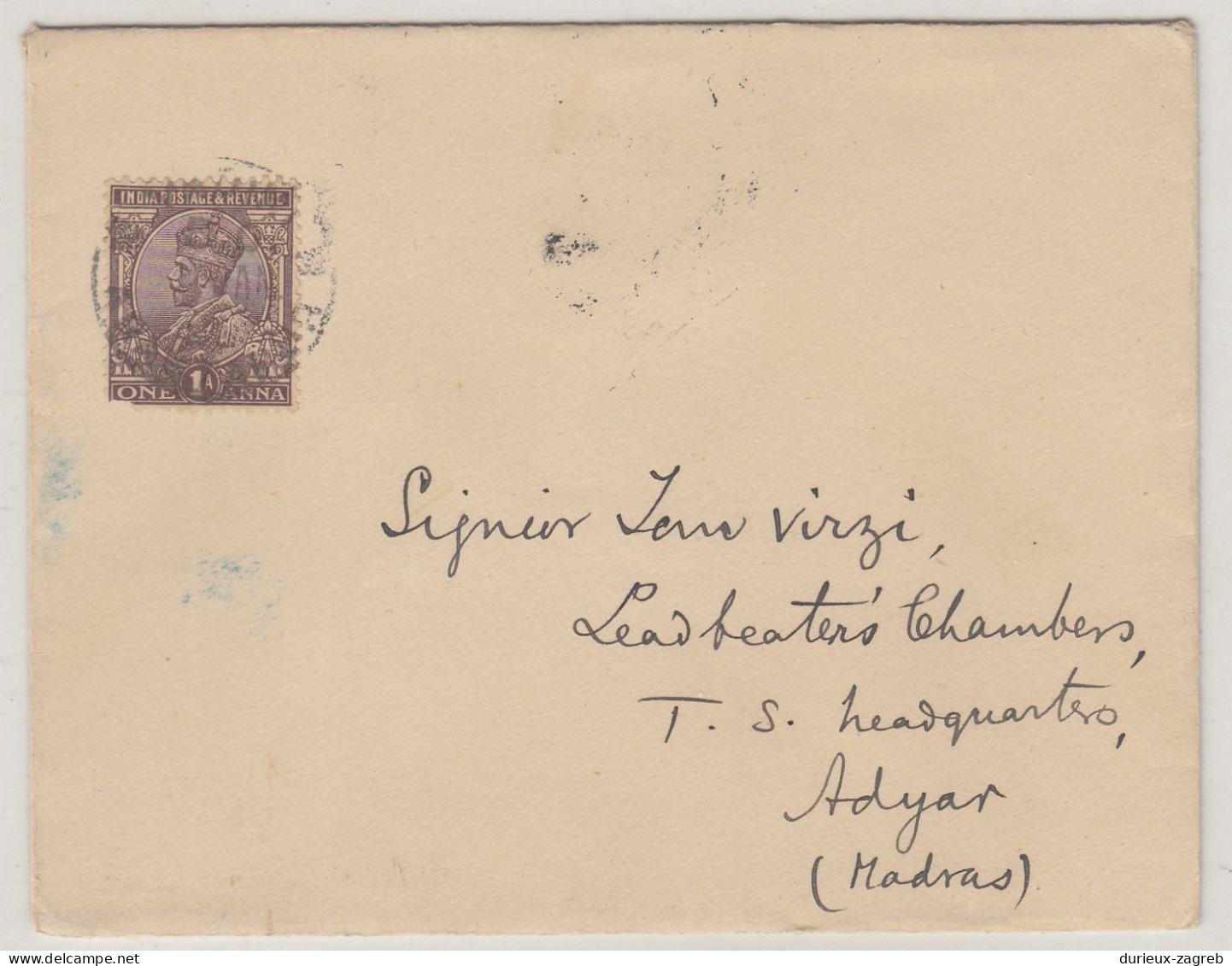 India Letter Cover Posted 1926 B240401 - 1911-35 King George V