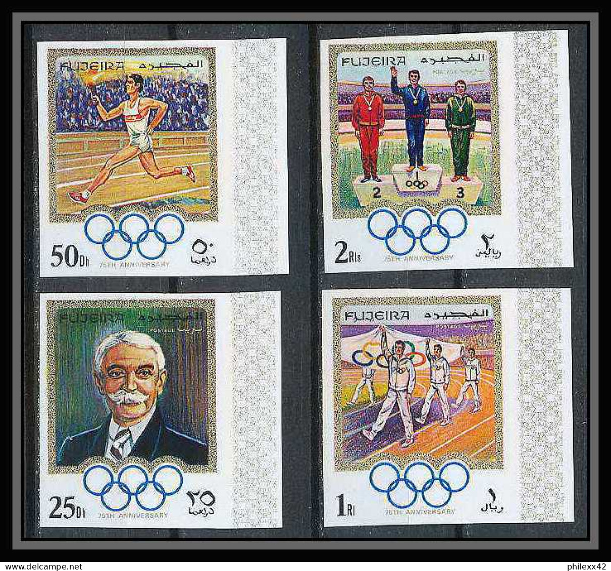 048a - Fujeira - MNH ** Mi N° 529 / 532 B Jeux Olympiques (olympic Games) Non Dentelé (Imperf) Munchen 72 - Zomer 1972: München