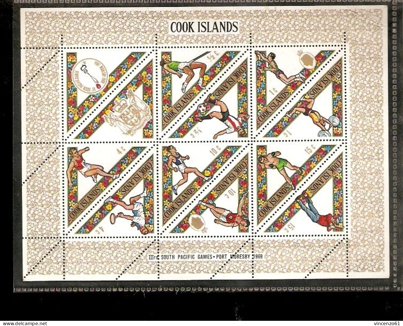 COOK ISLANDS SOUTH PACIFIC GAMES PORT MORESBY 1969 - Altri & Non Classificati