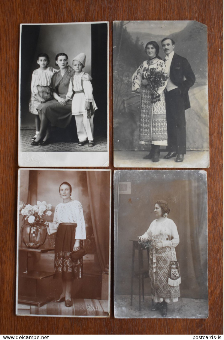 Photo 4x Romania Port Popular Etno Ethnic Costum National - Andere & Zonder Classificatie