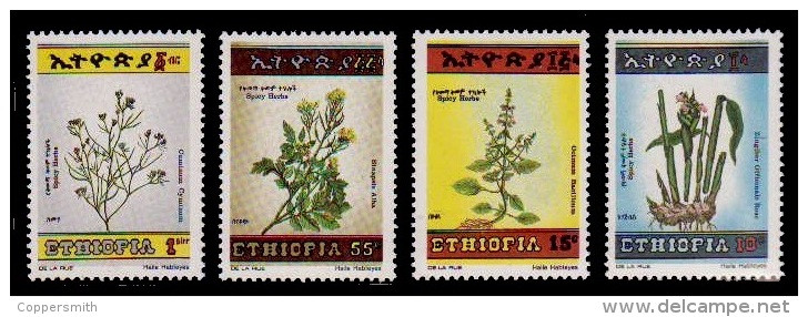 (294) Ethiopia / Ethiopie  Flora / Plants / Herbs / Kräuter  ** / Mnh  Michel 1230-33 - Etiopía