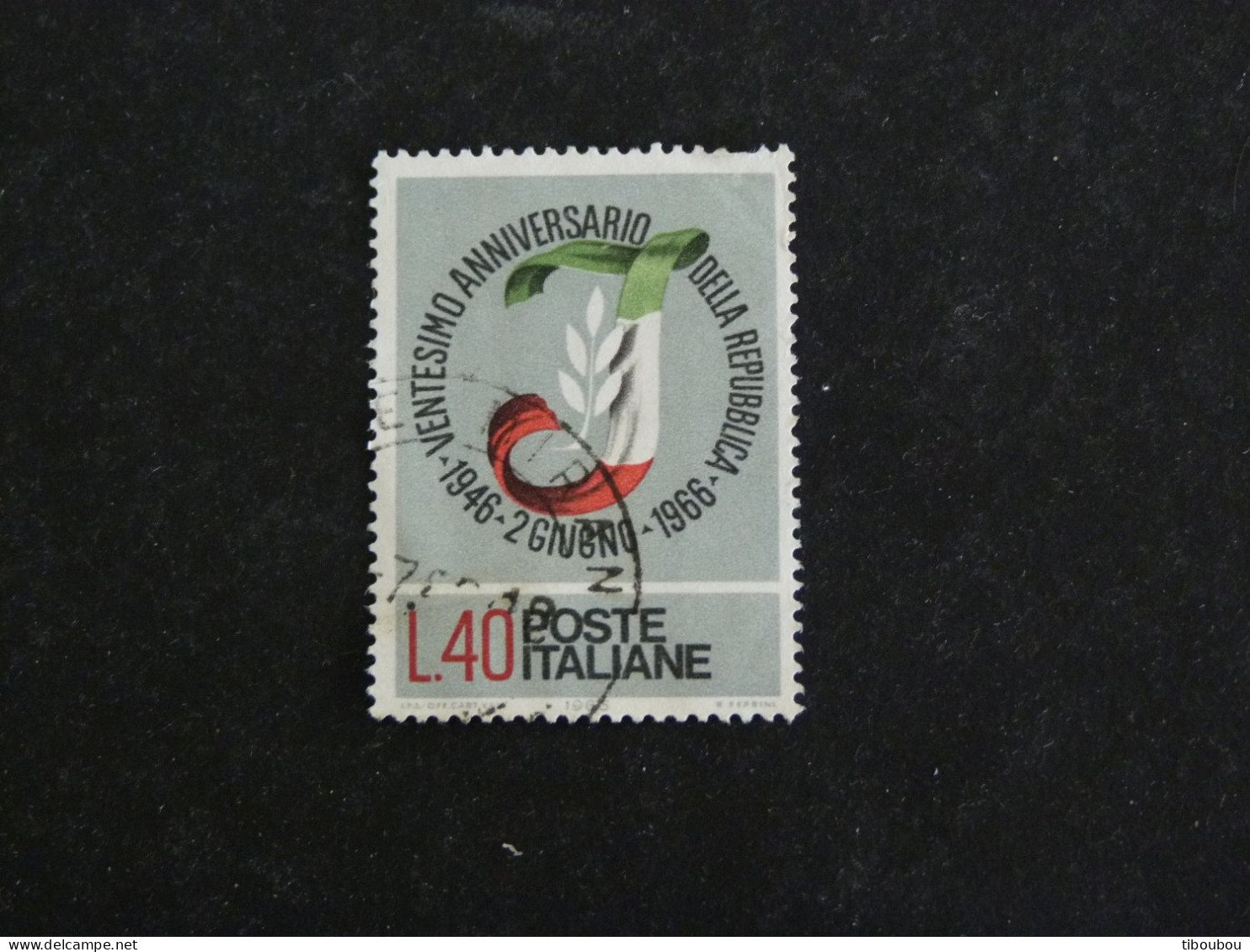 ITALIE ITALIA YT 950 OBLITERE - 20e ANNIVERSAIRE REPUBLIQUE - 1961-70: Afgestempeld