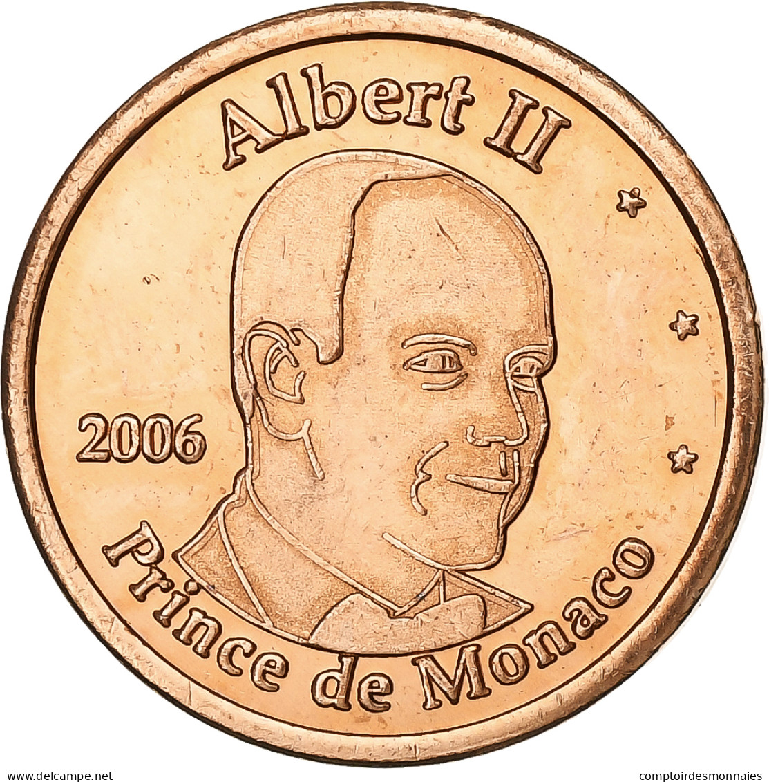 Monaco, 5 Euro Cent, Unofficial Private Coin, 2006, Cuivre Plaqué Acier, SPL+ - Privéproeven