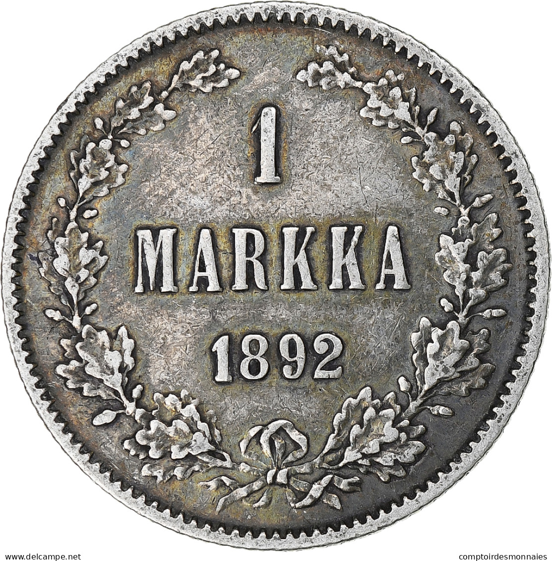 Finlande, Alexander III, Markka, 1892, Helsinki, Argent, TTB+, KM:3.2 - Finlandia