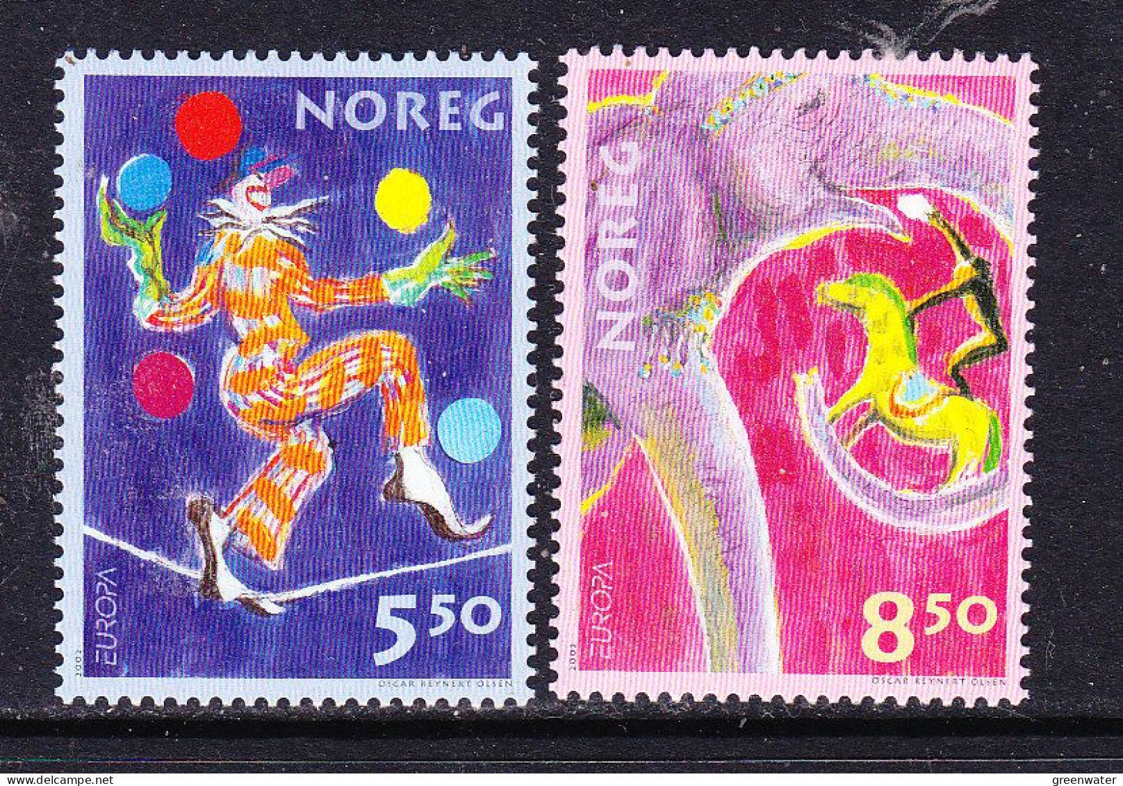 Europa Cept 2002 Norway 2v ** Mnh (Circus) (59441) ROCK BOTTOM PRICE - 2002