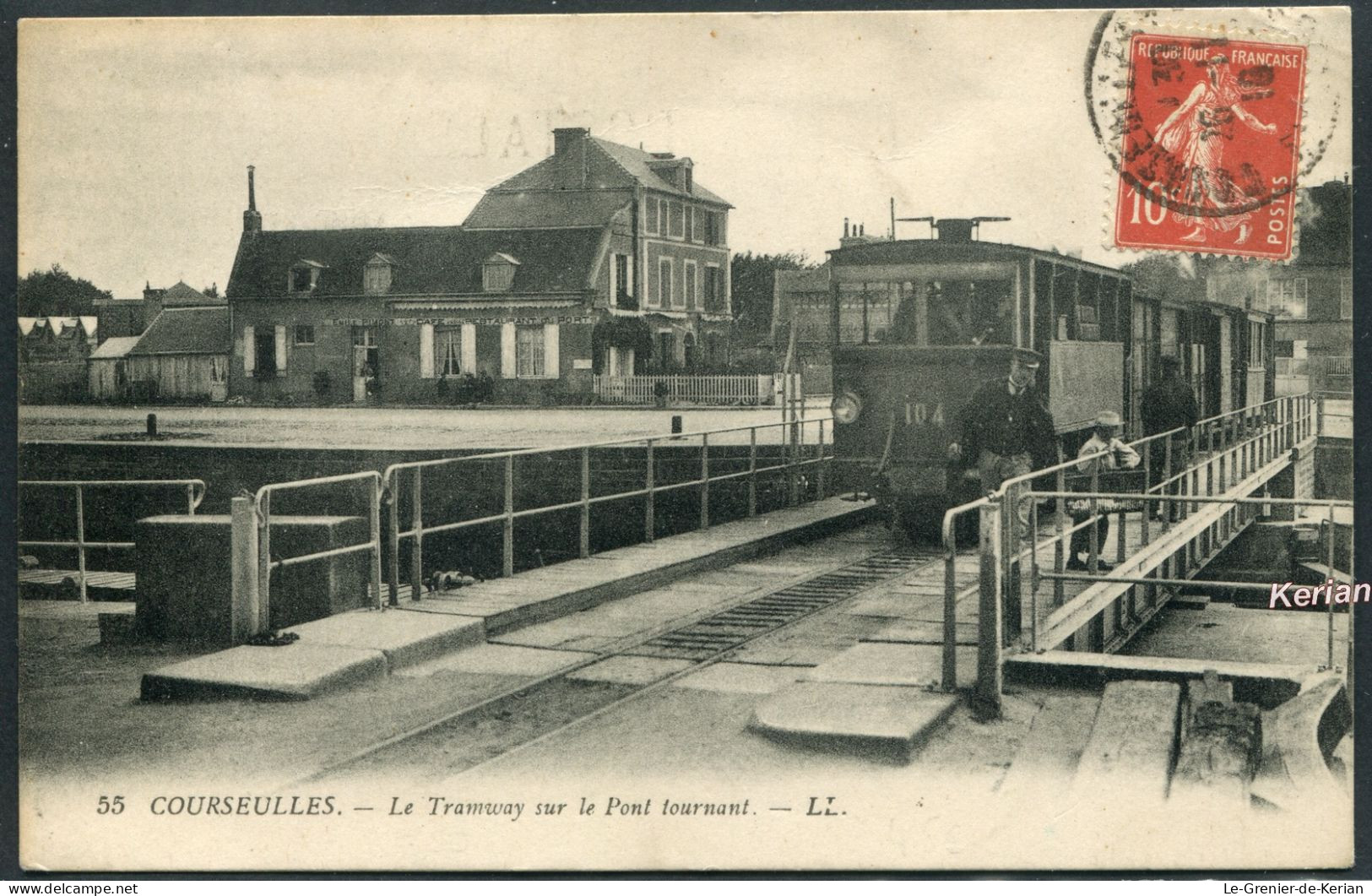 Courseuilles - Le Tramway Sur Le Pont Tournant - N°55 LL - Voir 2 Scans & Descriptif - Courseulles-sur-Mer