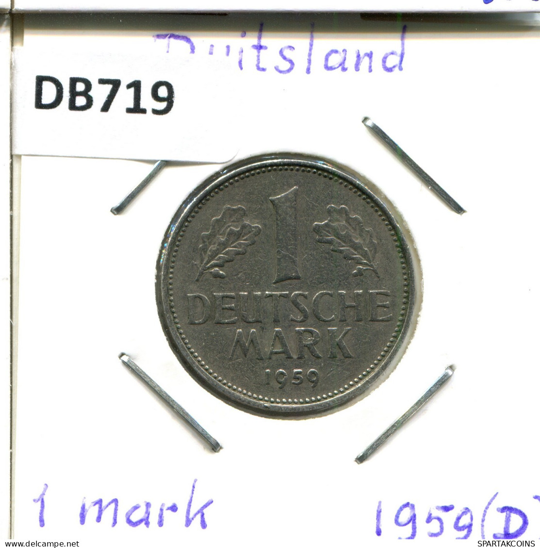 1 DM 1959 D WEST & UNIFIED GERMANY Coin #DB719.U.A - 1 Mark