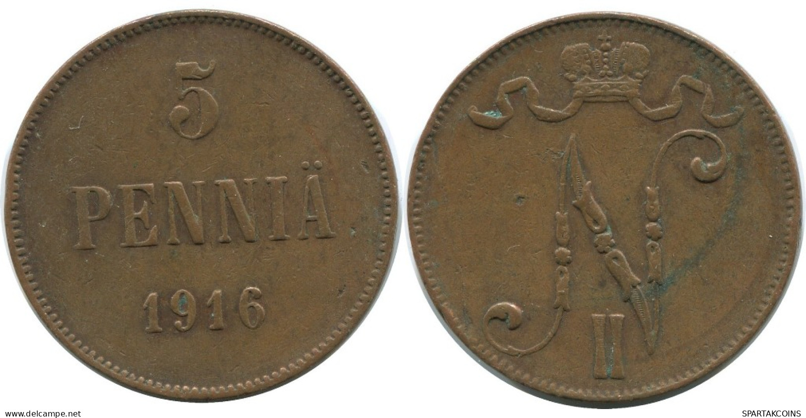 5 PENNIA 1916 FINNLAND FINLAND Münze RUSSLAND RUSSIA EMPIRE #AB230.5.D.A - Finlande