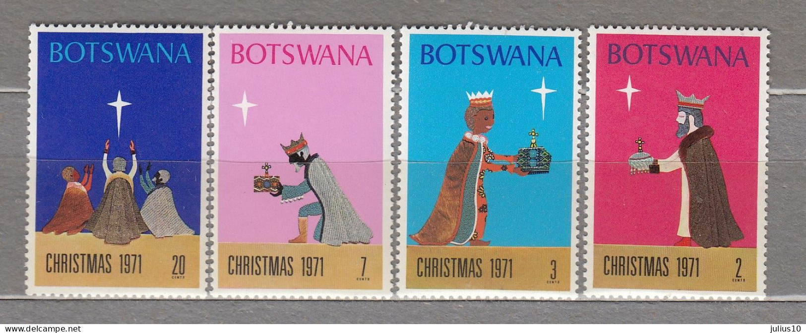 BOTSWANA 1971 MNH Christmas Complete Set Mi 84-87 #34056 - Botswana (1966-...)