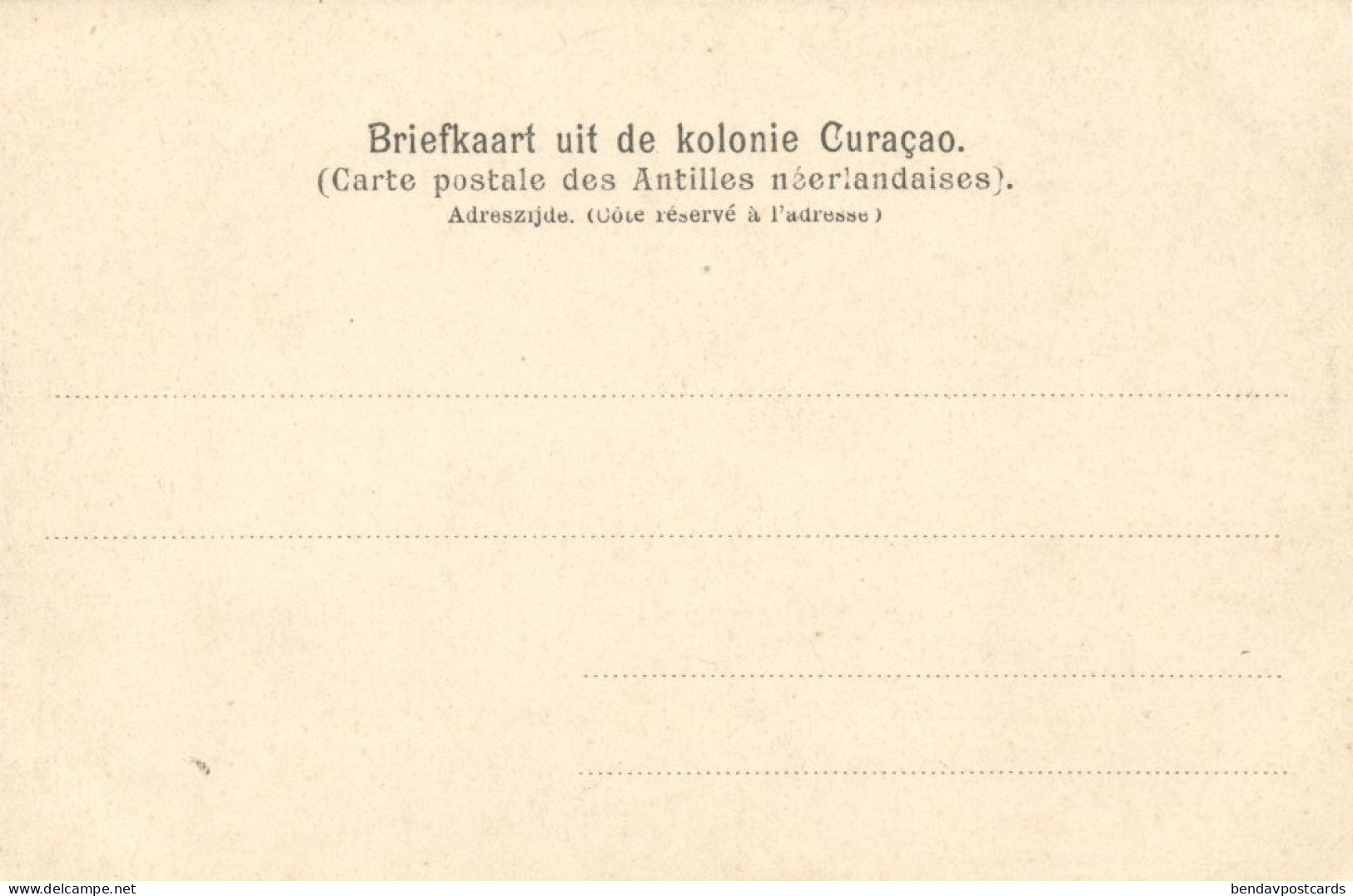 Curacao, W.I., WILLEMSTAD, Tipos Del Campo (1900s) Penso & Delvalle Postcard - Curaçao