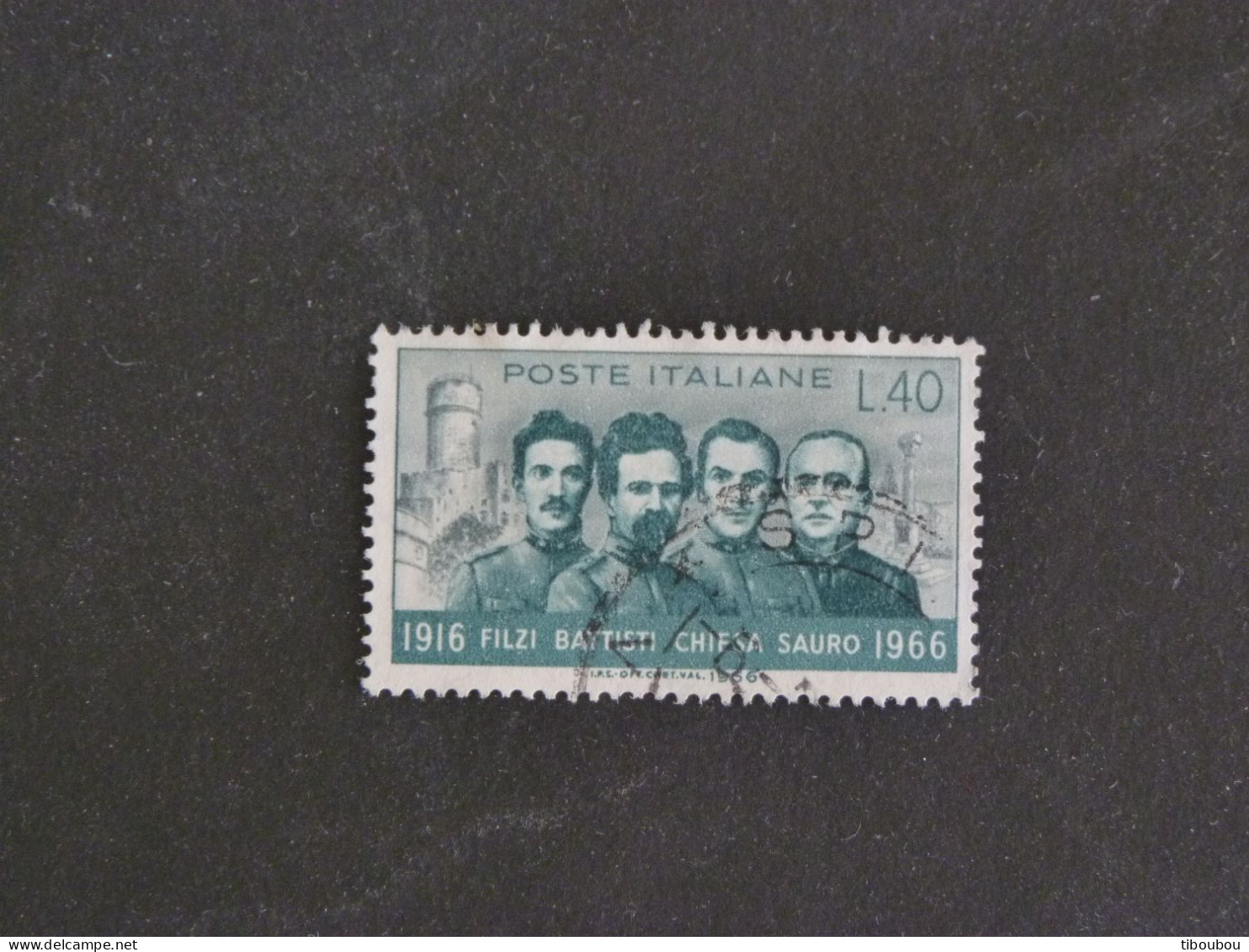 ITALIE ITALIA YT 958 OBLITERE - QUATRE PATRIOTES - 1961-70: Gebraucht