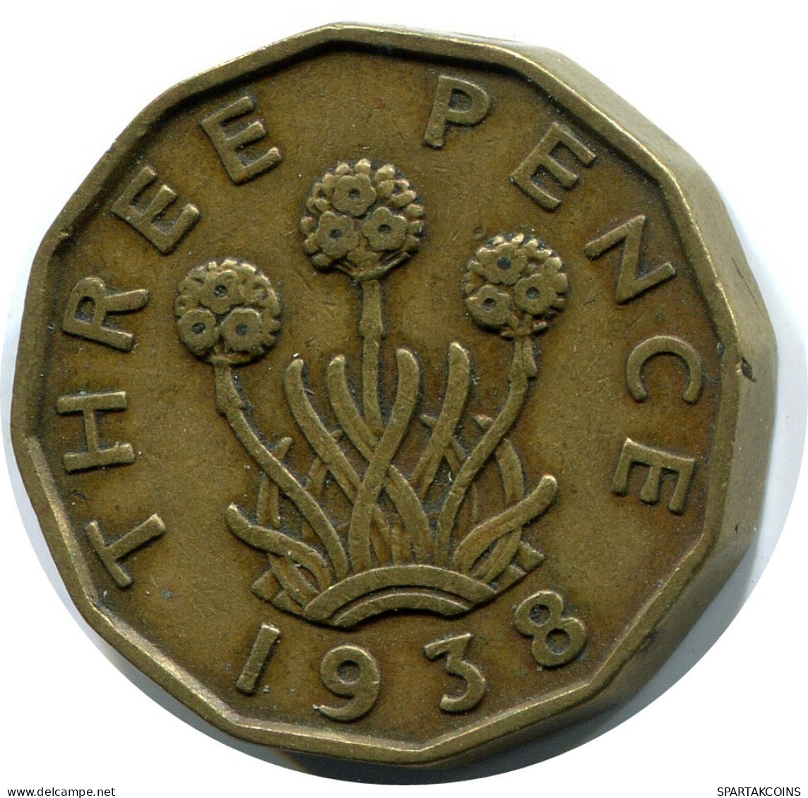 THREEPENCE 1938 UK GRANDE-BRETAGNE GREAT BRITAIN Pièce #BB039.F.A - F. 3 Pence