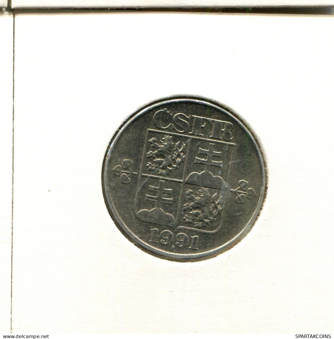 2 KORUN 1991 TSCHECHOSLOWAKEI CZECHOSLOWAKEI SLOVAKIA Münze #AZ959.D.A - Tchécoslovaquie