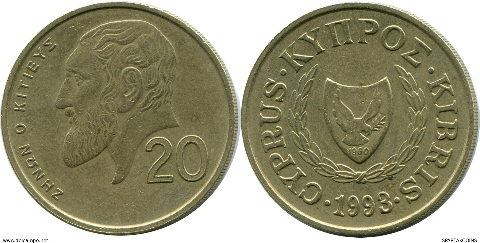 20 CENTS 1993 CYPRUS Coin #AP293.U.A - Cyprus