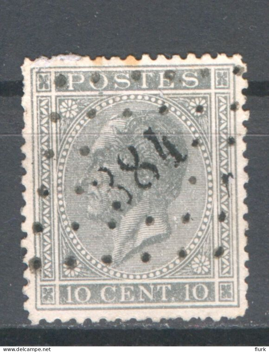 België OCB17 Gestempeld Pt384 Waereghem COBA €5 - 1865-1866 Profil Gauche