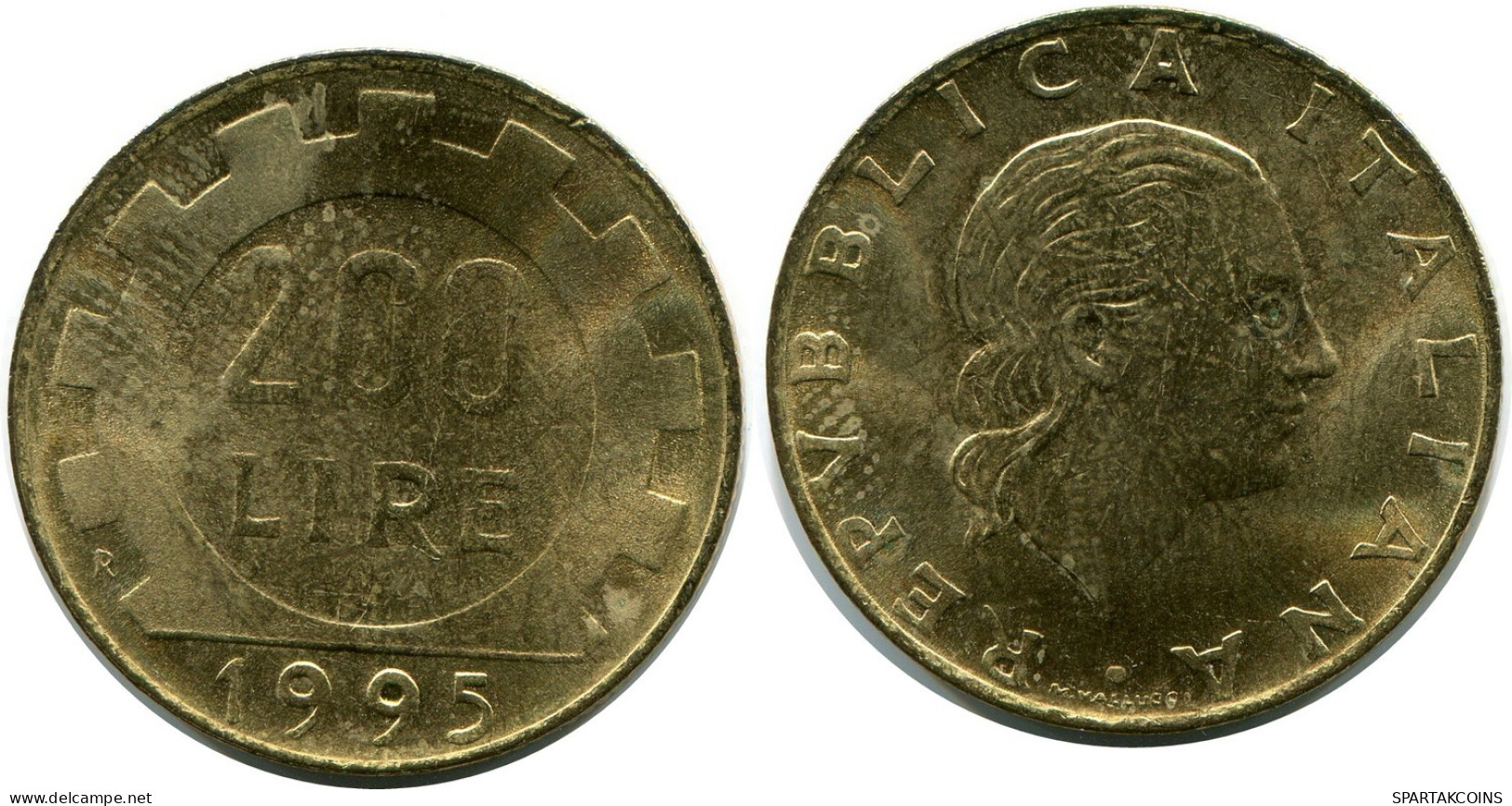 200 LIRE 1995 ITALIA ITALY Moneda #AZ522.E.A - 200 Lire