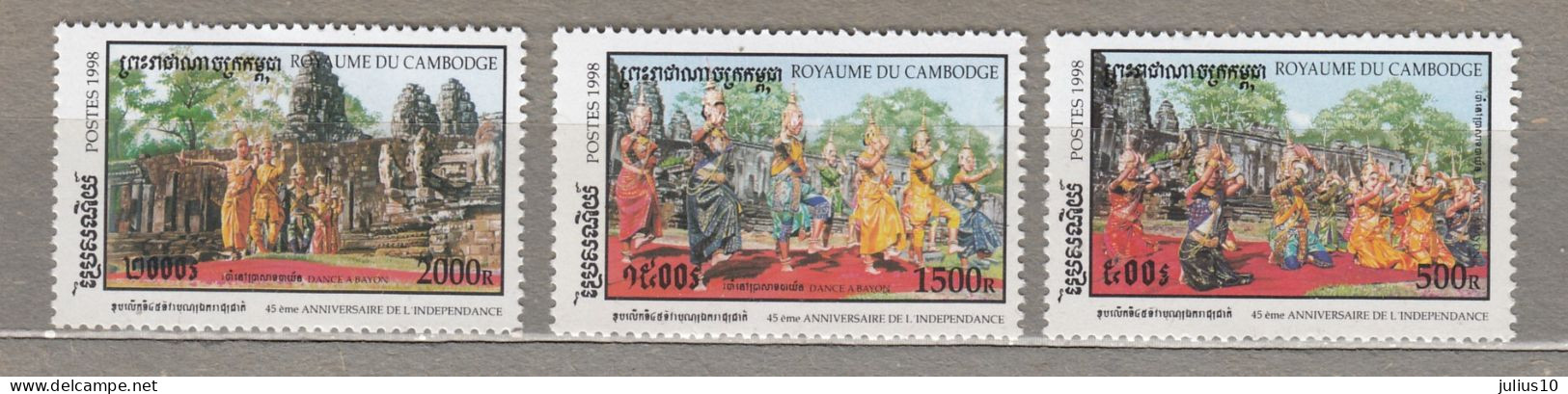 CAMBODGE 1998 Ancient Architecture Mi 1875-1877 MNH(**) #34057 - Cambodia