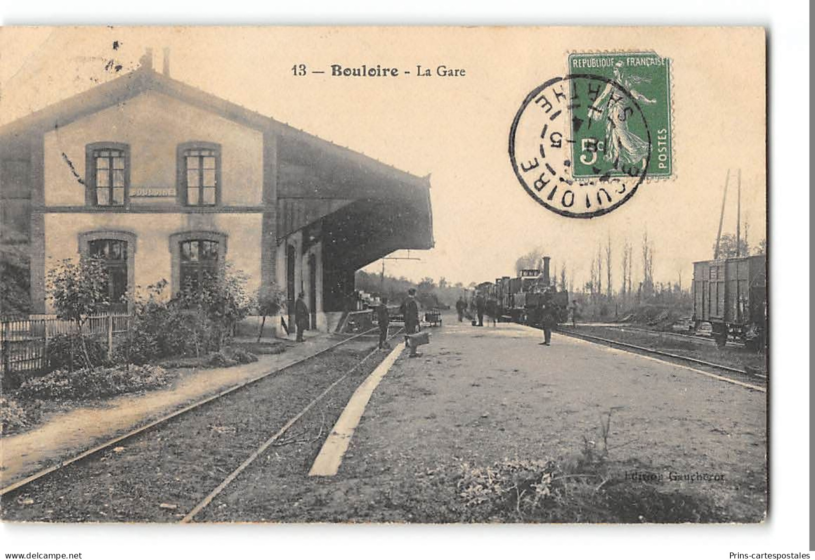 CPA 72 Bouloire La Gare Et Le Train Tramway - Bouloire