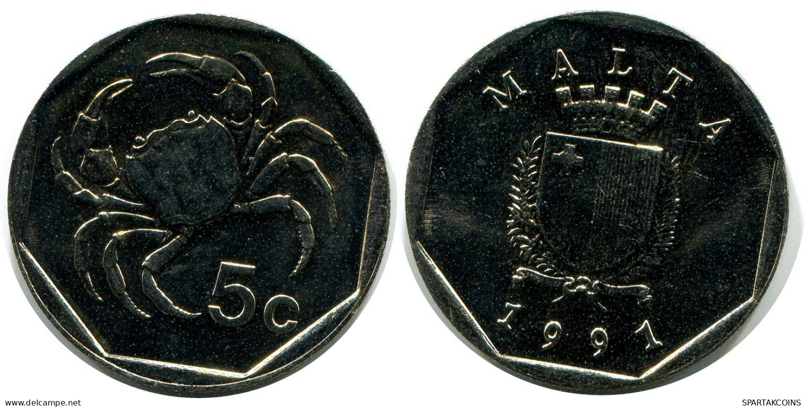 5 CENTS 1991 MALTA Moneda #AZ297.E.A - Malta