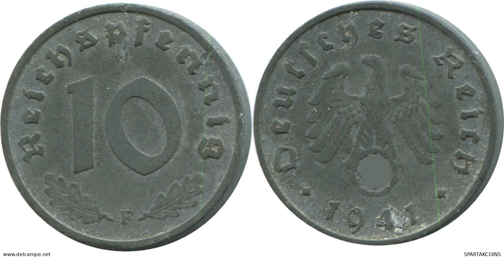 10 REICHSPFENNIG 1941 F DEUTSCHLAND Münze GERMANY #DE10441.5.D.A - 10 Reichspfennig